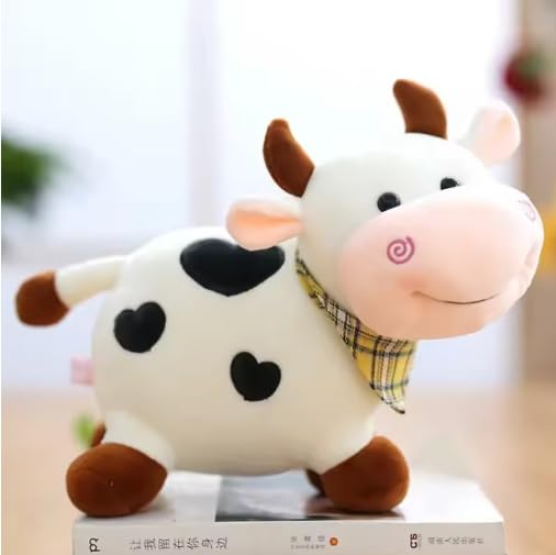 Image of Cute Plush Toy for Kids | | Soft Toys | Birthday Gift for Girls /Wife, Boyfriend /Husband, Soft Toys for Girls, Baby Toy (Random Color) Pack of 1 (Cow Plush Soft Toy)