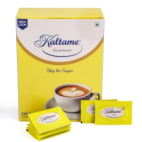Image of KALTAME - Sweetener Non-Caloric Powder Sugar | Sucralose (Purity 98%) | 240 Sachets| Diabetes Friendly | Sugar Substitute | Sugar Replacer for Cooking & Baking