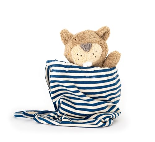 bionik by BioKinder Original Kuscheltier Biber Brunolino | für Babys aus Baumwolle | vegan, ca. 12 cm