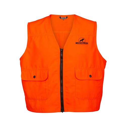 Youth Safety Vest - High Visibility Mesh Safety Vest for mens with Pockets and Zipper - Perfect for Hunting