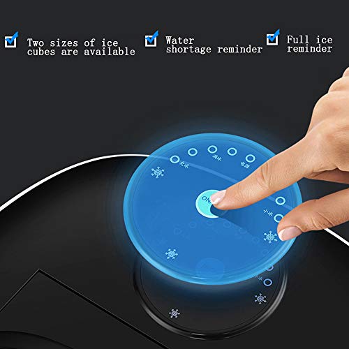 MHGD Eismaschine für Arbeitsplatte, tragbare und kompakte Eismaschine, Eiswürfel in 6 Minuten fertig, elektrisches… – Bild 3