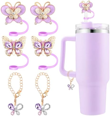 Crystal Diamond Bling Butterfly - Tapas de silicona para vaso Sta...