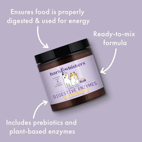 Image of Dr. Mercola Bark & Whiskers Digestive Enzymes - Veterinarian Formulated - for Dogs & Cats - Non-GMO - 150 Scoops - Supports Kibble Digestion