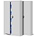 2er Set Aktenschrank C001 Metallschrank Stahlschrank Werkzeugschrank Büroschrank Lagerschrank Universalschrank Pulverbeschichtung Flügeltüren 185 cm x 90 cm x 40 cm (grau/grau)