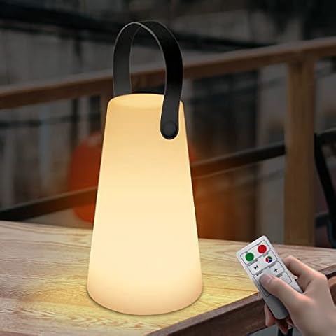 Lámpara de Mesa Recargable LED RGB con Control Remoto Inalámbrico Cover