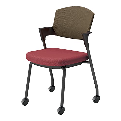 【メーカー配送・設置・組立】コクヨ ミーティングチェア 会議用椅子 プロッティ Protty スタッキング 肘付 カバー交換可能 キャスター 背座クッションタイプ K17-B22CG-AGM62