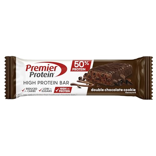 Premier Protein High Protein Bar Double Chocolate Cookie 16x40g - Haute teneur en protéines + Sans huile de palme – Image 3