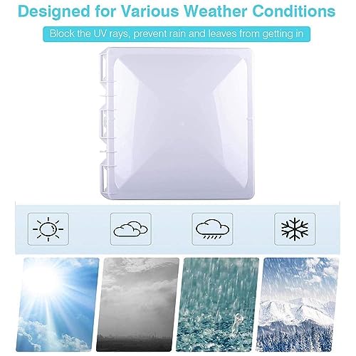 Swess RV Roof Vent Cover Replacement 13" x 13", White RV Vent Cover Lid for Camper Trailer Motorhome Bathroom Roof Vent, Check Size and Hinge Style by Swess - Used condition - Image 8
