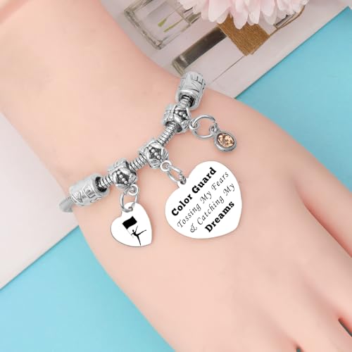 Color Guard Gift Jewelry Inspirational Color Guard Gift Color Guard Team Gifts Inspirational Gift for Color Guard Senior Color Guard Gifts Birthday Tossing My Fears Catching My Dreams2