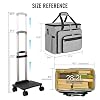 FINESUN Rolling Teacher Tote Bag with Wheels Craft Storage Organizer Bag, Portable Wheeled Craft Cart for Teacher Art Office Scrapbook Supplies, Heavy Duty Multi-Purpose Rolling Tote Grey #1