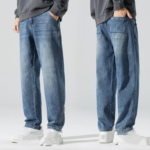 Jeans Pants Trouser Denim Men's Loose Classic Japanese Plus Fat Size2