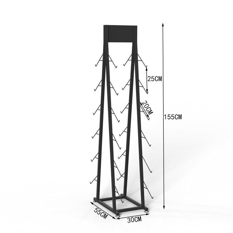 PFCDZDU Skateboard Wall Mount, Freestanding Iron Skateboard Rack Holder for Home Garage, Snowboard Display Hanger Stand for Storage Longboard Deck Organizer(30x55x155cm)