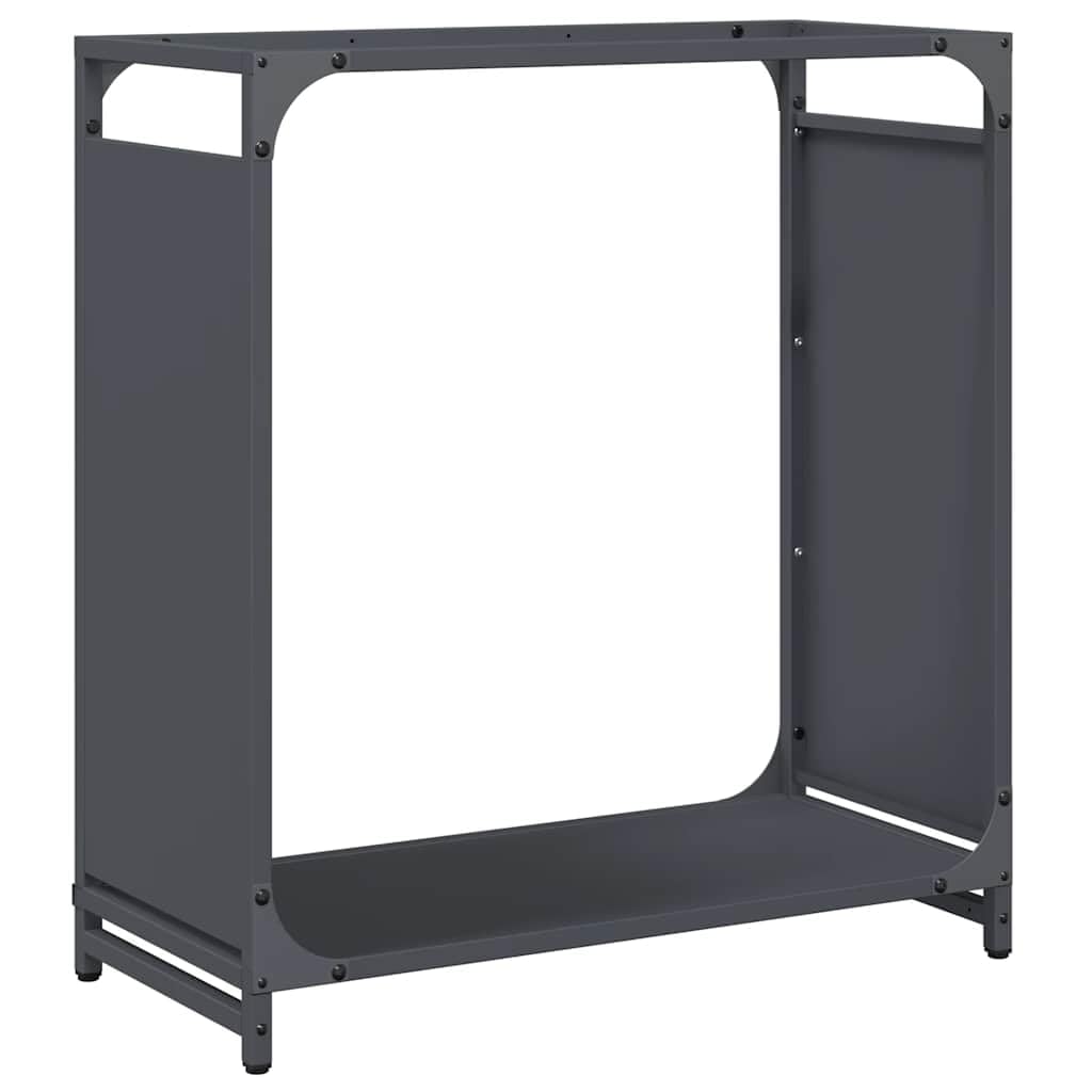 Genérico Leñero Antracita 60x28x65 cm Acero Laminado en frío,Casa y jardín,Accesorios para hornos de leña y chimeneas,Bolsas y Soportes de leña-864201