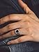 Bandmax Mens Stainless Steel Rings 8MM Sqaure Black Onyx Ring for Men Husband Father Cocktail Ring Fashion Band Ring Size 11