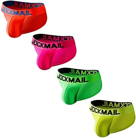JOCKMAIL 4pcs/Pack Mens Briefs Underwear Mesh Comfort Underwear Briefs Men Underpants