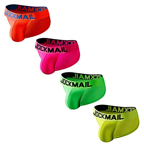 JOCKMAIL 4pcs/Pack Mens Briefs Underwear Mesh Comfort Underwear Briefs Men Underpants