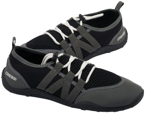 Cressi Elba Zapatillas Chanclas, Unisex Adulto, Negro/Gris, 45