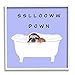 Stupell Industries Slow Down Baby Sloth Bubble Bath Lavender Purple, Designed by Ashley Singleton White Framed Wall Art, 24 x 24