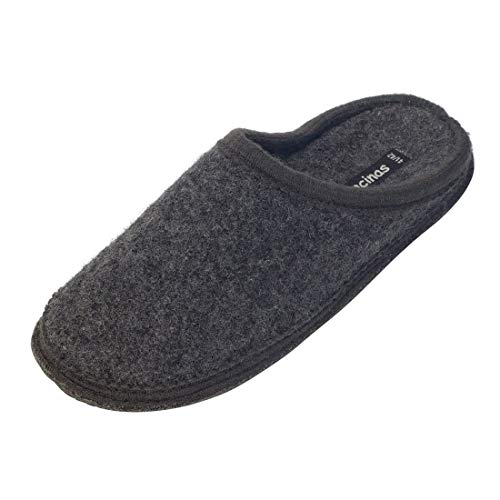 Japanwelt Filz-Hausschuhe Herren Anthrazit - warme Slipper Pantoffeln 100%...