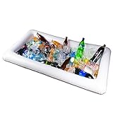 Inflatable Cooler Table For Party - Cold Buffet Server Table Food Coolers Inflatable Ice Serving Tray Floating Buffet Picnic Pool Table Serving Tray Food Drink Holder Containers For Indoor Outdoor
