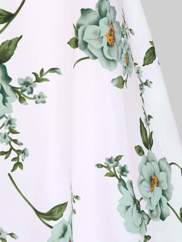 Image of Rosegal Plus Size Women Cottagecore 2PC Floral Sundress Set | Flutter Sleeves Twisted Crop Top, Cottagecore Floral Cami Dress, Vintage Midi Dress Set, Sleeveless Midi Dress