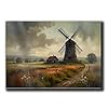 Poster Print Windmill Barn Wall Decor For Wall Art Windmill For Country Style Wall Decor For Watercolor Landscape Print Windmill Wall Art Wall Art Arts