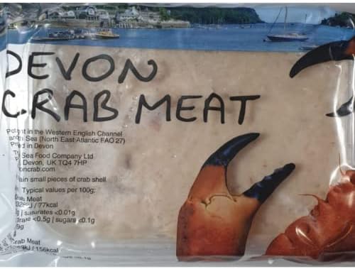 Devon Crab Meat 227g โ Premium Handpicked Fresh White & Brown Crab Meat from the South Devon Coast, Ready to Eat, Rich & Sweet Flavour
