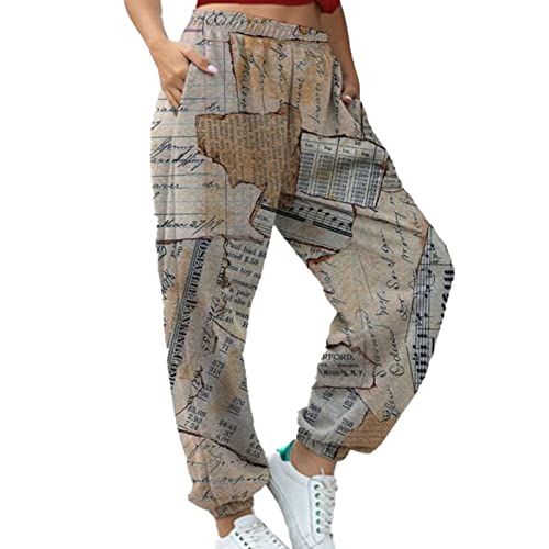 Pantalón de Mujer, Bolsillos con Elástico en la Cintura. Pantalones Deportivos de Mujer para Hacer Deporte. (M)