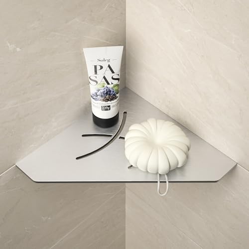 Étagère De Douche D'angle Avec étagères Et Crochets - En