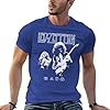 Led Music Zeppelin Jimmy Guitarist Page & Robert Rock Plant Retro T-Shirt - Vintage Rock Band Members Tee for Men and Women Blue-Style L #1