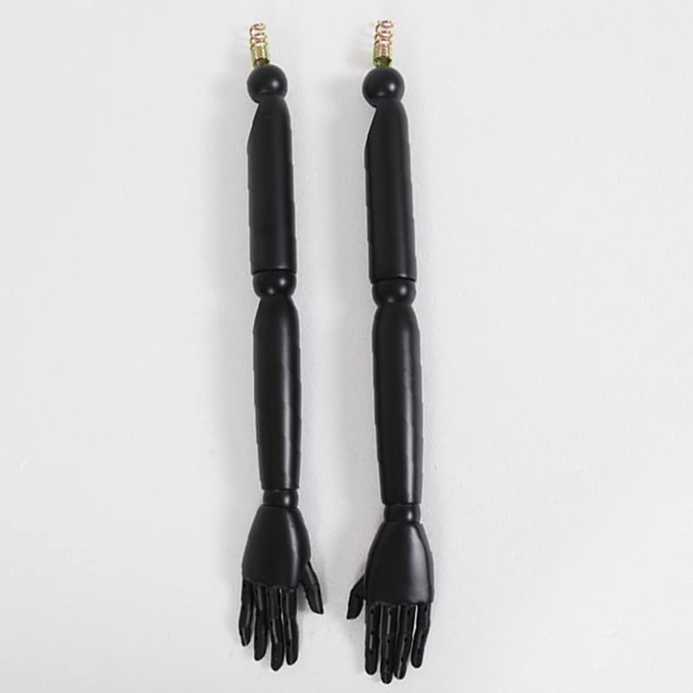 WIGING Adultes Articulations Flexibles De Bras du Mannequin, Facile À Démonter Et À Assembler Bras en Bois Massif, Demi-Corps Accessoires pour Modèles (Color : Black)