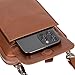 Crossbody Leather Wallet for Man or Women fits iPhone 16 Pro MAX / 17 Pro MAX and All Mobile Devices up to 6.9