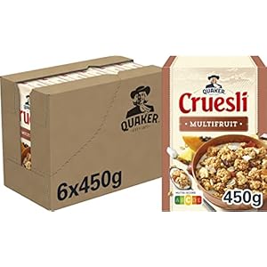 Quaker Cruesli Multifruit, Doos 6 stuks x 450 g