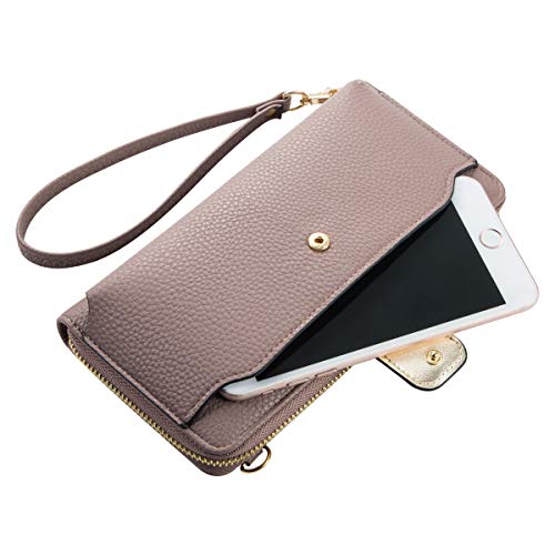 Image of K . A Womens Wristlet Wallet Crossbody Bag Cellphone Purse Handbag RFID Card Slots 2 Strap Wrist