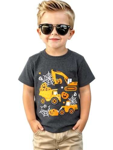 Funnycokid Toddler Boys Halloween Shirts Kids Tshirt Construction 4T 3T - image 1