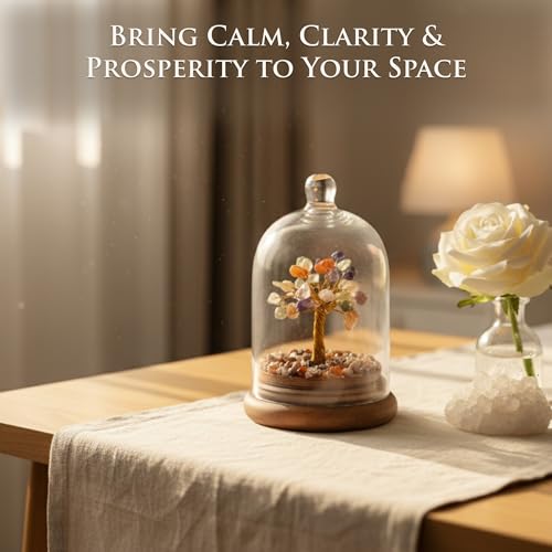 Image of Seven Chakra Crystal Tree for Home & Office Decor | Healing Gemstone Tree for Positive Energy, Prosperity & Harmony | Spiritual Gift for Love, Luck & Success | Bonsai Feng Shui