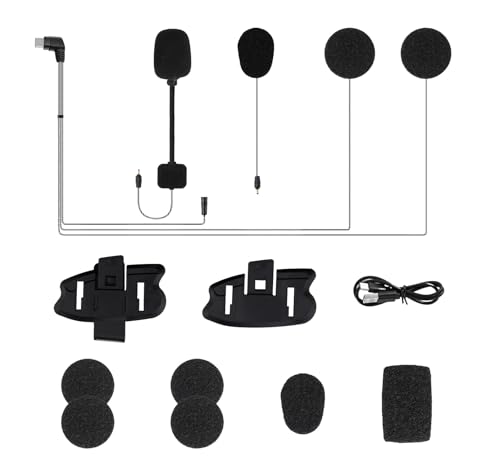 JESIMAIK X6S専用 バイク用インカム付属品セット アクセサリーセット ヘルメットスピーカー&マイク 固定用粘着テープなど 薄型 コンパクトスピーカー オプション品 交換用 予備用