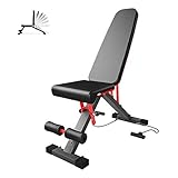 BOSHYUM Fitnessbank, verstellbare Bank, Bauchmuskelbrett, multifunktionales Trainingsgerät, Faltbarer Haushaltsassistent, Sit-Ups-Bankdrücken für zu Hause und im Fitnessstudio