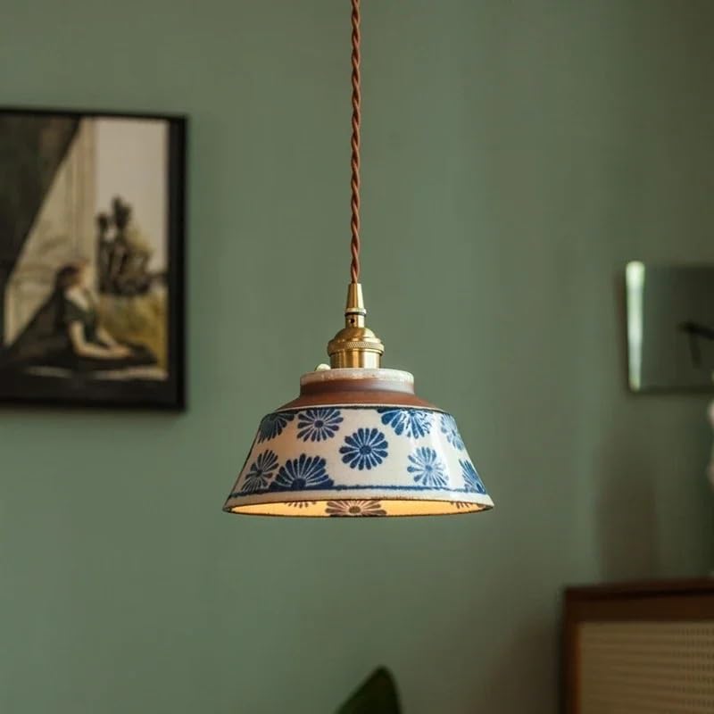 Lustre moderne LED en céramique peinte pour salle à manger