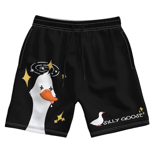 Men's Swim Trunks with Beach Print Quick Dry Swimsuits Board Shorts with Pockets Summer Gifts