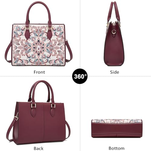 Image of FOXLOVER Medium Tote Bag for Women Designer Vintage Satchel Handbags Top-handle Purses