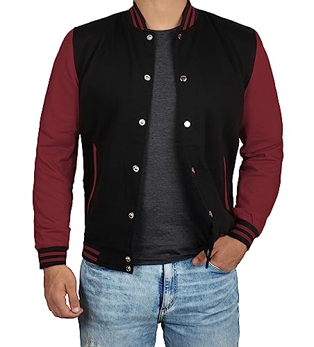 Image of Decrum Varsity Jacket Men - Casual High School Baseball Letterman Style Mens Bomber Jackets