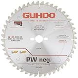 Schnittbreite: 3,2 mm Guhdo HW Schnitt zu Kreissägeblatt 305 x 3,2  Loch ø 30 mm Z48 W