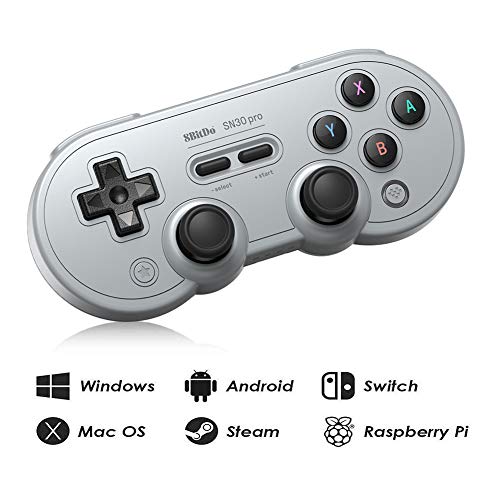 8Bitdo Sn30 Pro Wireless Bluetooth Controller With Joysticks,Usb-C Cable Gamepad For Mac Pc Android Switch Windows Macos Steam（White） #TOP1