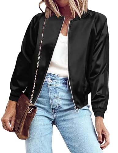 Zeagoo Bomber Jacket Lightweight Zip Up