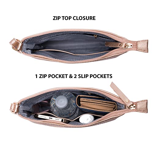 Image of Solene Crossbody Bag Functional Multi Pocket Messenger Purse Top Zip Closure Shoulder Handbag With Adjustable Strap