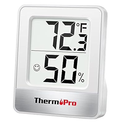 ThermoPro TP49 Digital Hygrometer Indoor Thermometer Humidity Meter Room Thermometer with Temperature and Humidity Monitor Mini Hygrometer Thermometer