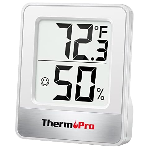 ThermoPro TP49 Digital Hygrometer Indoor Thermometer Humidity Meter Room Thermometer with Temperature and Humidity Monitor Mini Hygrometer Thermometer Cover