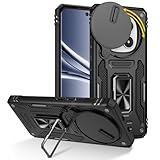 Doeshine Hülle für Xiaomi Redmi Note 15 4G/5G mit 360° Rotate Ring Ständer und Kameraschutz, Robuste Stoßfeste Fallschutz Outdoor Militär Schutzhülle für Redmi Note 15 4G/5G (Schwarz)