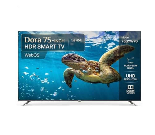 Dora 75-Inch HDR Smart TV with WebOS UHD Resolution Dolby Vision Ultra-Slim Bezel Magic Remote Model 75DYW70